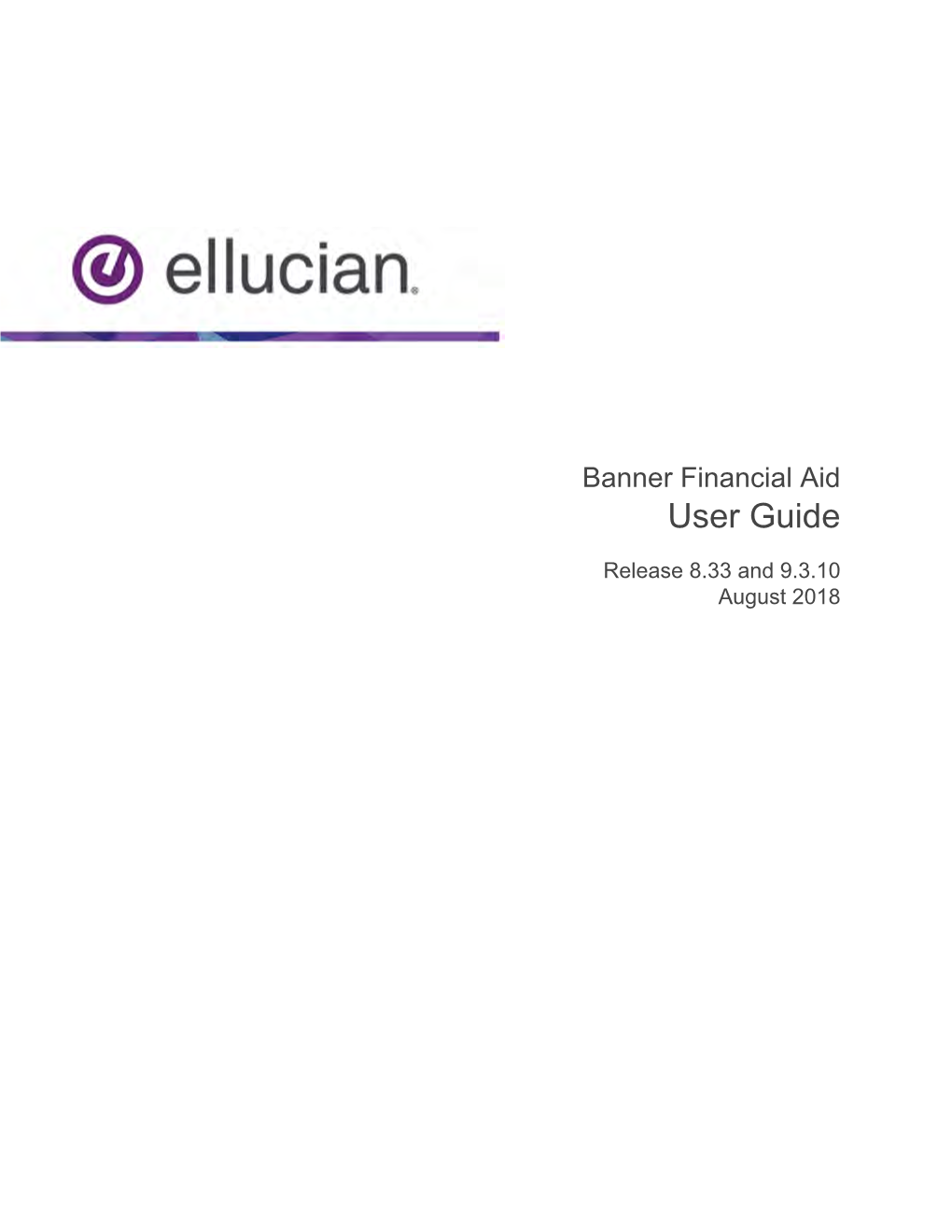 Banner 9 Financial Aid User Guide