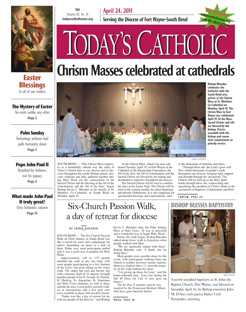 Chrism Masses Celebrated at Cathedrals