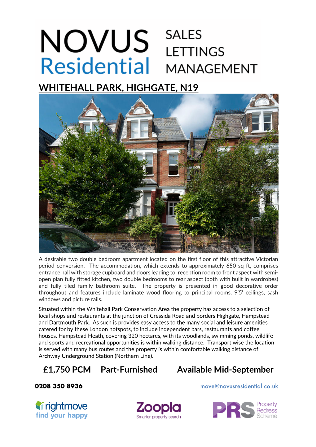 Whitehall Park, Highgate, N19