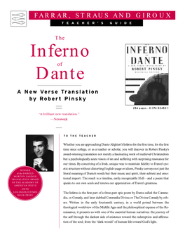 The Inferno of Dante a New Verse Translation by Robert Pinsky