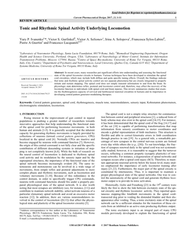 Tonic and Rhythmic Spinal Activity Underlying Locomotion