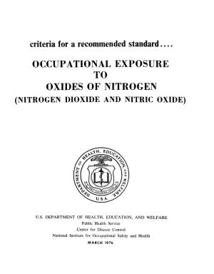 Occupational Exposure to Oxides of Nitrogen (Nitrogen Dioxide and Nitric Oxide)