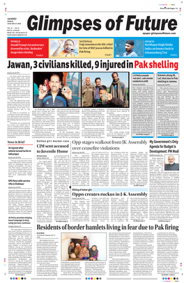 Jawan, 3 Civilians Killed, 9 Injured in Pak Shelling