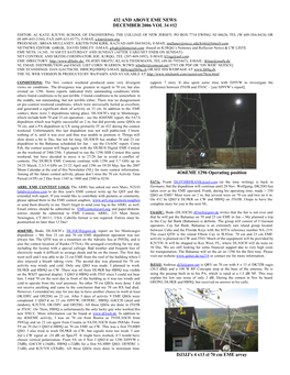 432 and Above Eme News December 2006 Vol 34 #12