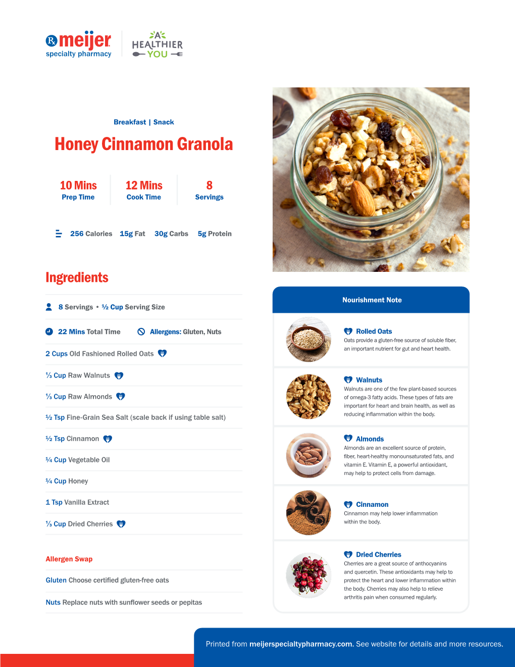 Honey Cinnamon Granola