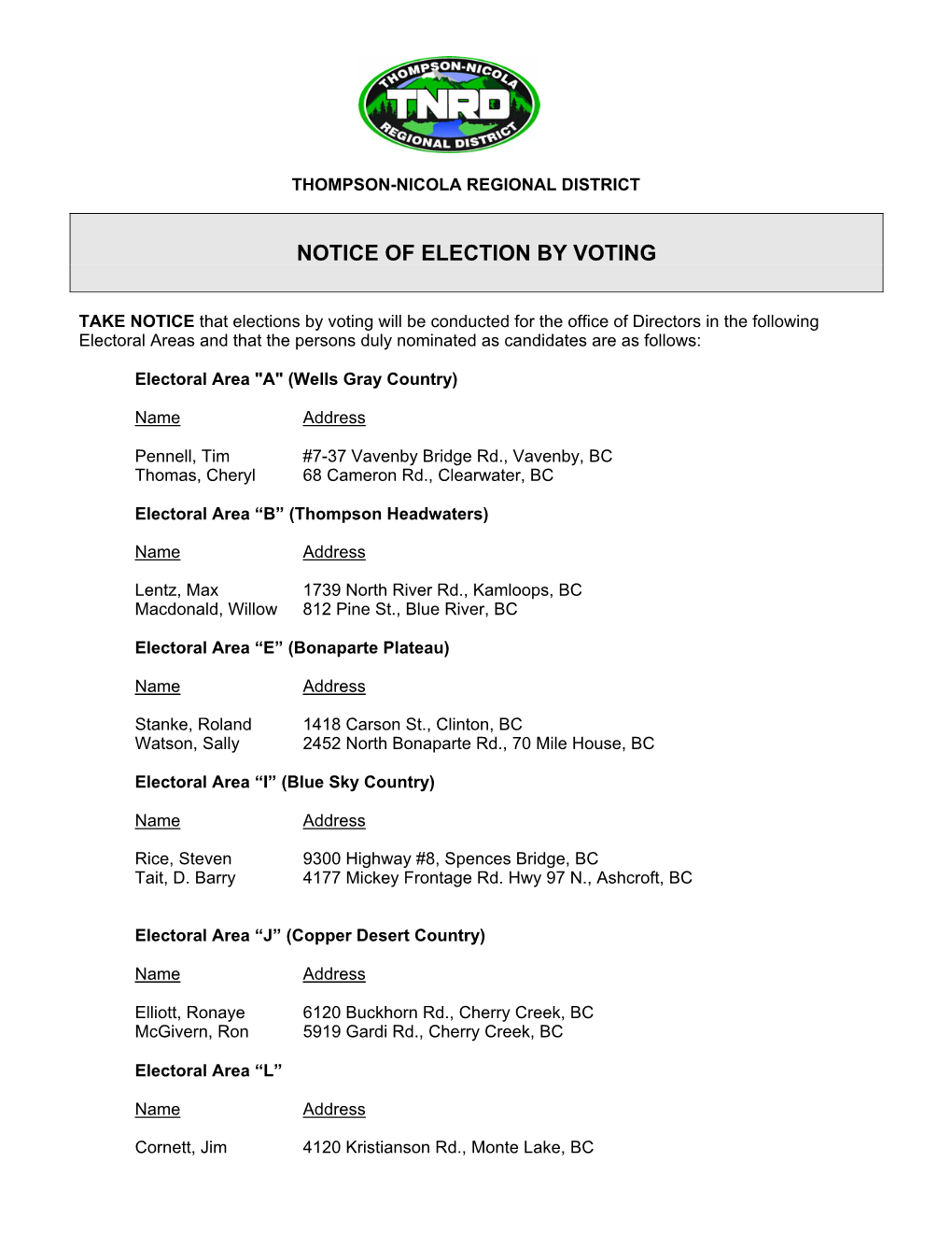 Thompson-Nicola Regional District