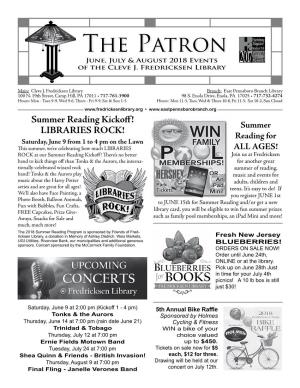 The Patron June, July & August 2018 Events of the Cleve J