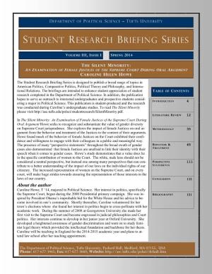 Student Research Briefing Series