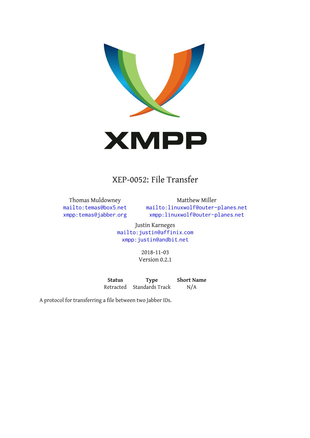 XEP-0052: File Transfer