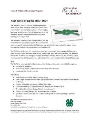 Tying the THIEF KNOT