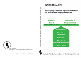 NABC R Eport 20 Reshaping American Agriculture to M Eet Its