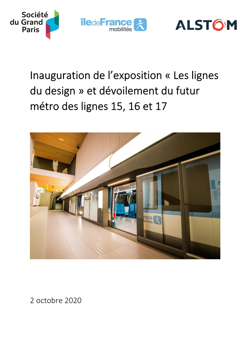 Les Lignes Du Design » Et Dévoilement Du Futur Métro Des Lignes 15, 16 Et 17