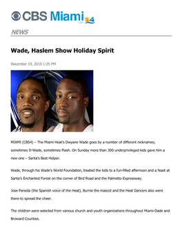 Wade, Haslem Show Holiday Spirit