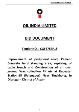 Oil India Limited Bid Document