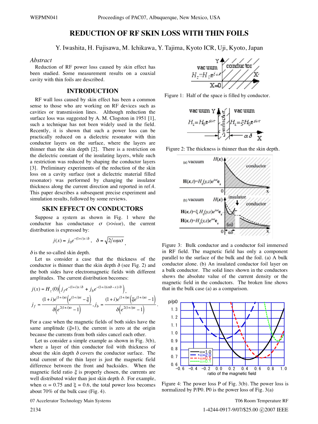 Reduction of Rf Skin Loss with Thin Foils