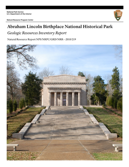 Abraham Lincoln National Historical Park Geologic