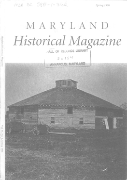 Maryland Historical Magazine, 1996, Volume 91, Issue No. 1