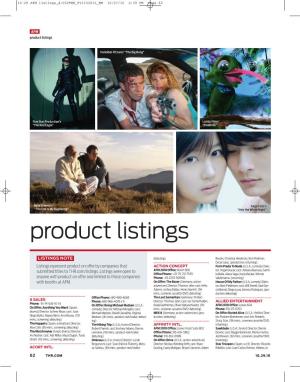 THE HOLLYWOOD REPORTER 77 10-29 AFM Listings D:062THR Fri102910 EW 10/27/10 2:39 PM Page 78