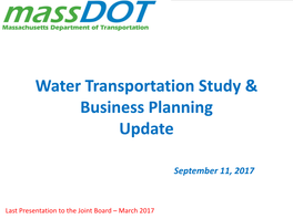 Water Transportation Update 09-11-17
