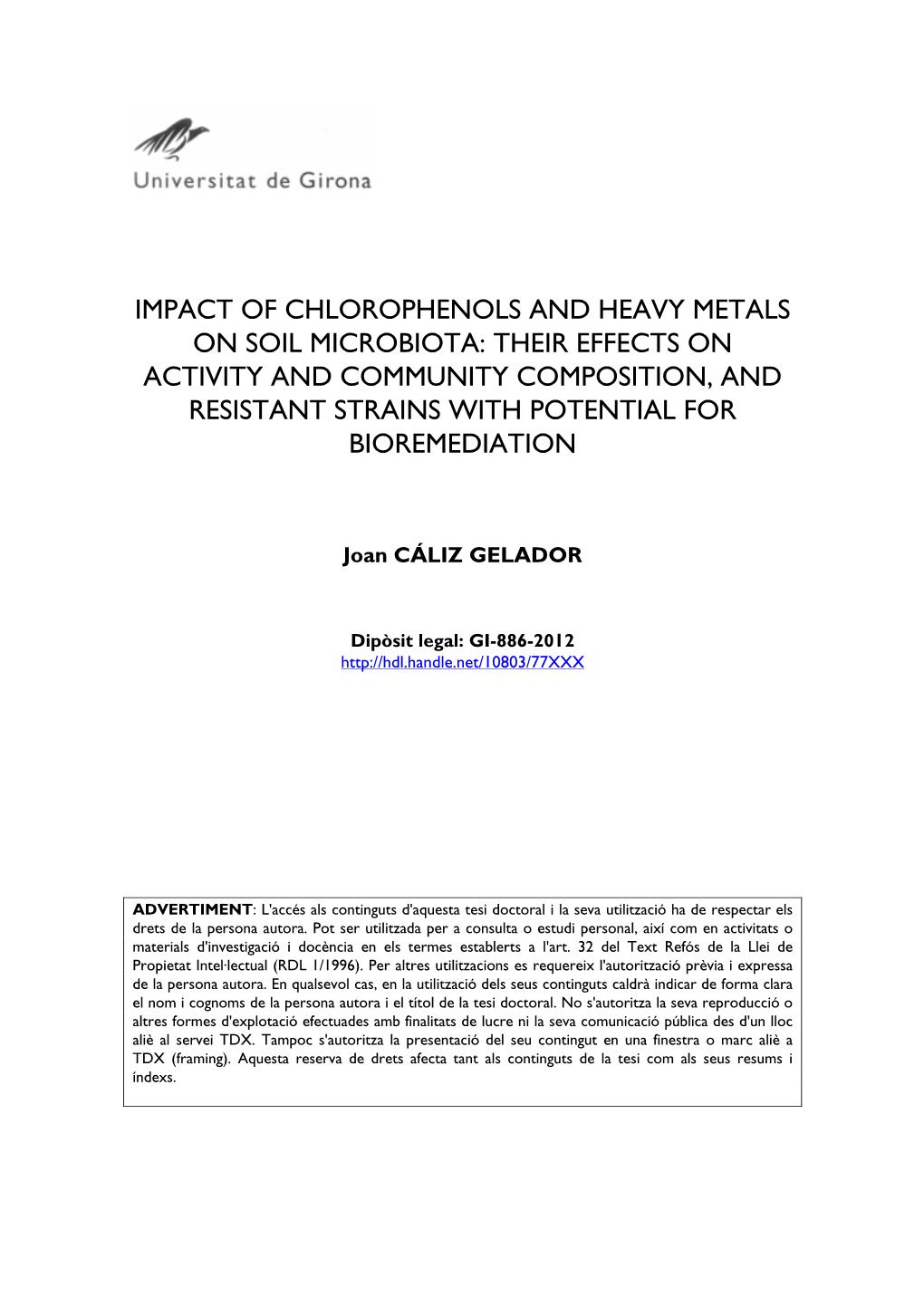 Impact of Chlorophenols and Heavy Metals