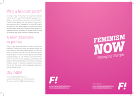 FEMINISM There Is a Lack of Political Direction in Order to Tackle These Challenges