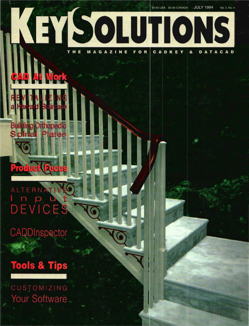 July 1994 • Kevsolutlons • 5 F¥ - " ~ Kml.](Ljit.]:~1 the Magazine for CADKEY & Datacad T.~ KEVTALK J~ P.O