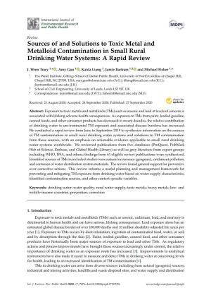 Sources of and Solutions to Toxic Metal and Metalloid Contamination in Small Rural Drinking Water Systems: a Rapid Review