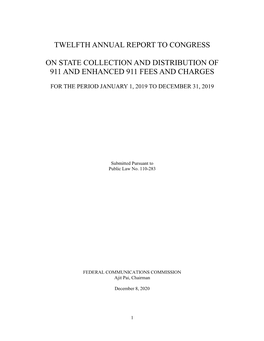 911 Fee and Revenue Report to Congress