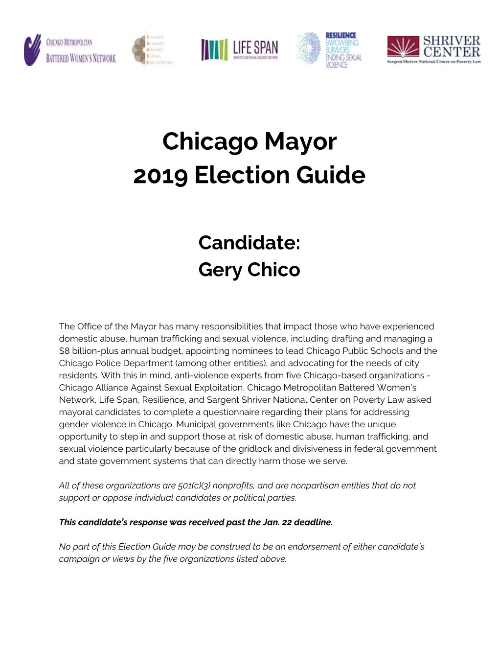 Chicago Mayor 2019 Election Guide