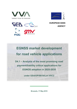 EGNSS Market Development for Road Vehicle Applications