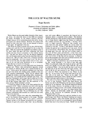 The Luck of Walter Munk