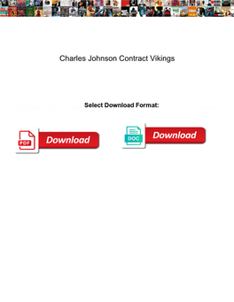 Charles Johnson Contract Vikings