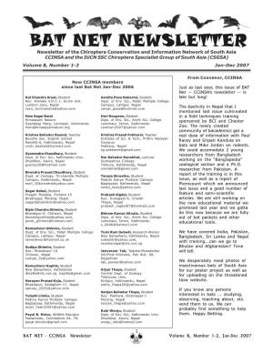 Bat Newsletter Complete Article WITHOUT PICTURES
