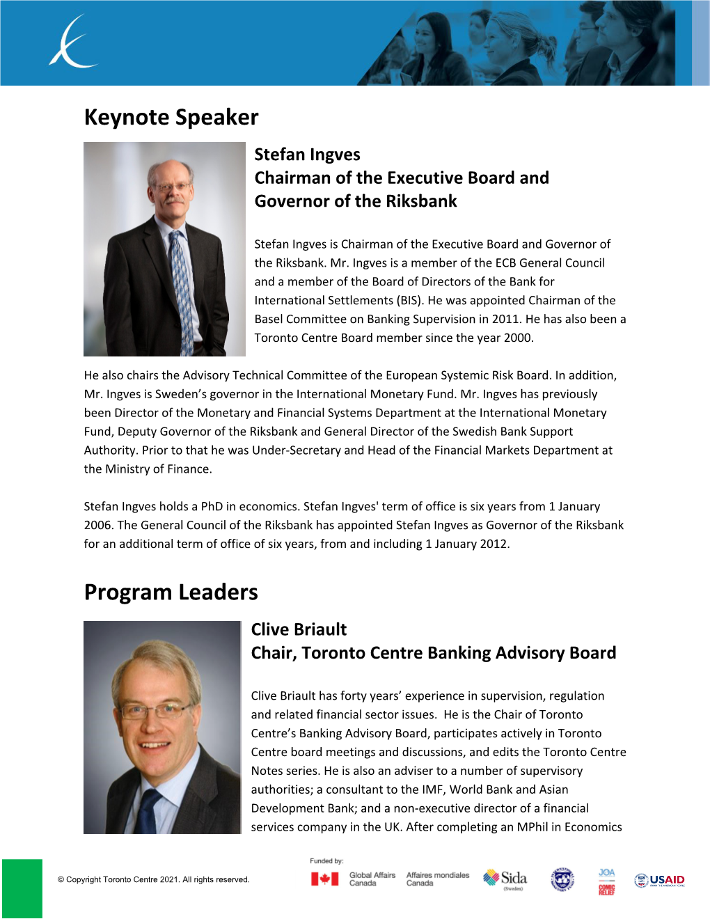 Keynote Speaker Program Leaders