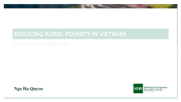 Rural Poverty Reduction in Vientam (2019)