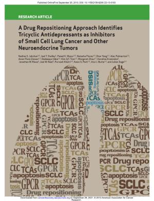 A Drug Repositioning Approach Identifies Tricyclic Antidepressants As Inhibitors of Small Cell Lung Cancer and Other Neuroendocrine Tumors