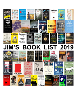 Jim's Book List 2019