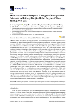 Multiscale Spatio-Temporal Changes of Precipitation Extremes in Beijing-Tianjin-Hebei Region, China During 1958–2017