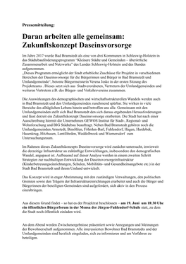 Daran Arbeiten Alle Gemeinsam: Zukunftskonzept Daseinsvorsorge