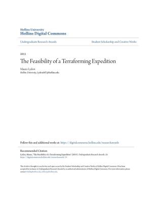 The Feasibility of a Terraforming Expedition By: Maura Lydon