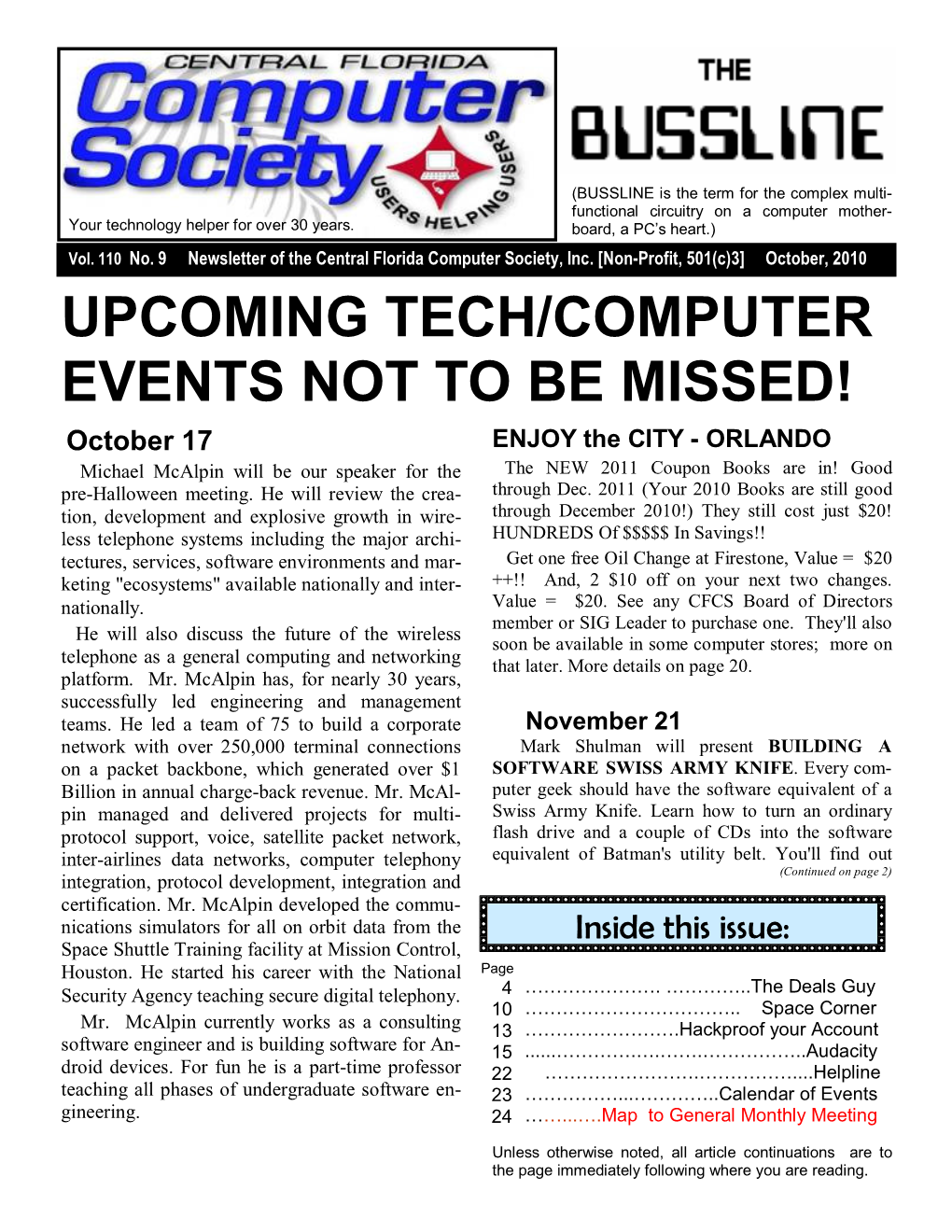 CFCS Newsletter Oct 2010