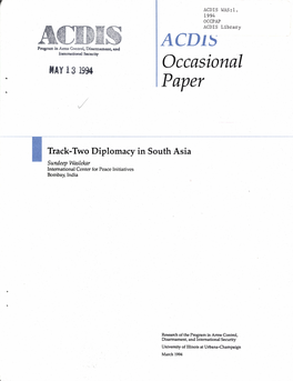 Acdlb Occasional Paper