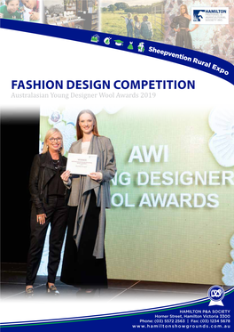 FASHION DESIGN COMPETITION Australasian Young Designer Wool Awards 2019