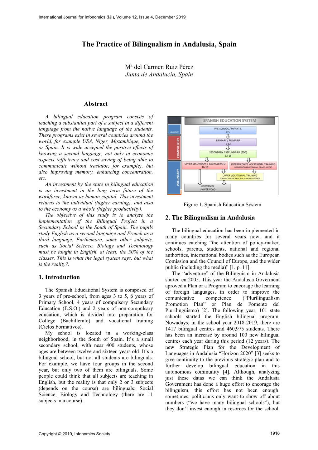 The Practice of Bilingualism in Andalusia, Spain