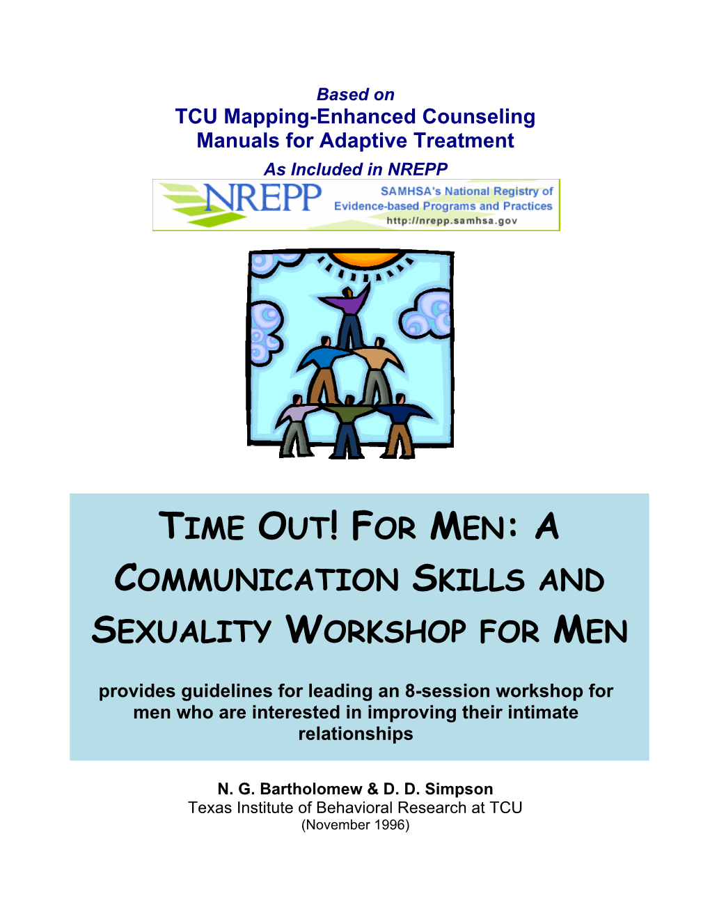 Time Out! for Men: a Communication Skills & Sexuality Workshop For