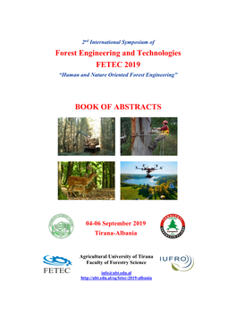 Forest Engineering and Technologies FETEC 2019 BOOK of ABSTRACTS