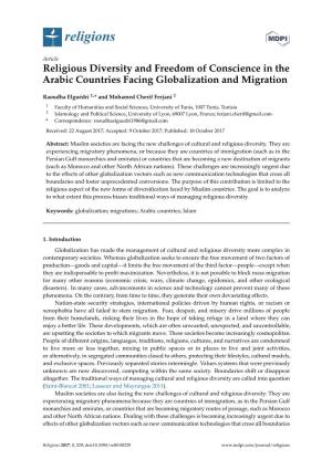 Religious Diversity and Freedom of Conscience in the Arabic Countries Facing Globalization and Migration