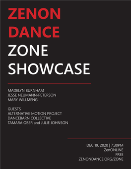 Zenon Dance Zone Fall 2020 Showcase
