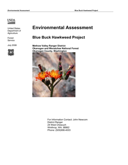 Environmental Assessment Blue Buck Hawkweed Project