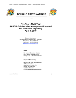 10-11 DFN AAROM Proposal Amendment 2010-2011 CM -2-1
